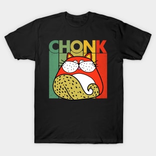 Chonk Cat Retro Style Fat Cat Vintage T-Shirt